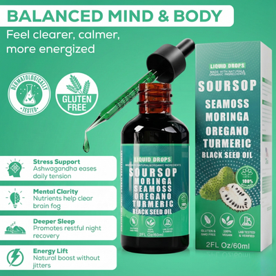 100% Organic 10-in-1 Soursop Extract Drops